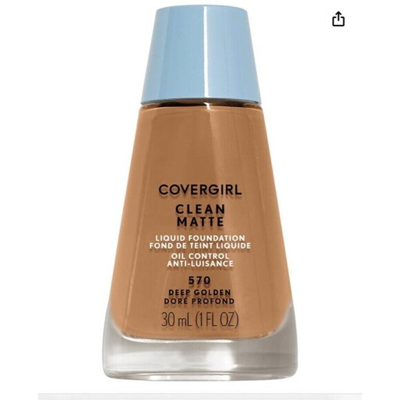 COVERGIRL Clean Matte Liquid Foundation  #570  DEEP GOLDEN Sealed - Picture 1 of 7
